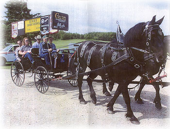 Bender family and team in Neudorf 100th Anniversary Parade